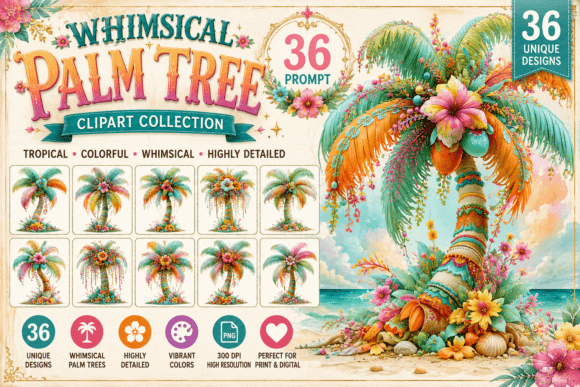 Download Whimsical Palm Tree Png Clipart - Whimsical Collection