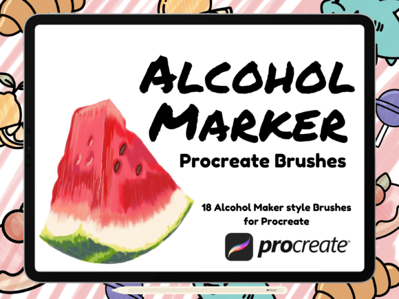 Download Alcohol Marker Style Procreate Brush Set - Alcohol Collection