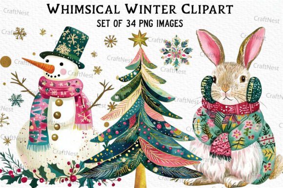 Download Whimsical Winter Clipart Bundle - Whimsical Collection