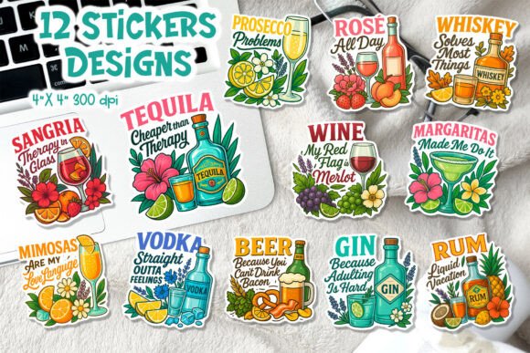 Download Funny Alcohol Therapy Drink Stickers - Alcohol Collection