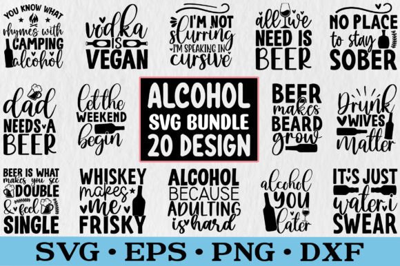 Download Alcohol SVG Bundle - Alcohol Collection